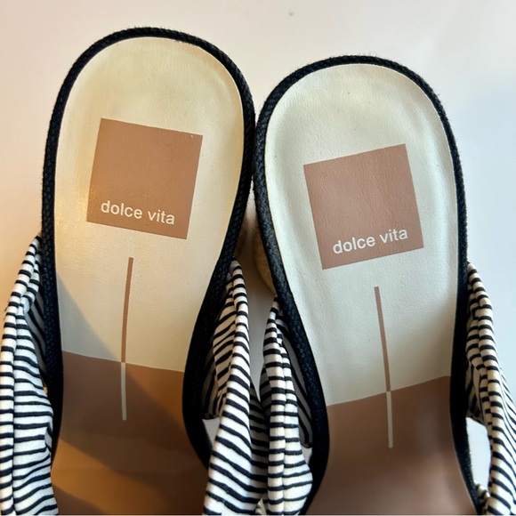 Dolce Vita Jene Slide Sandal black and white stripe - Picture 11 of 16